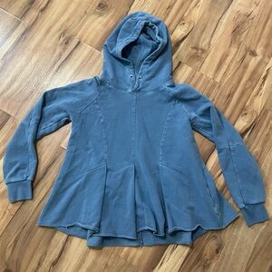 Anthropologie Pilcro and the Letterpress Flynn pleated hoodie Sz Small